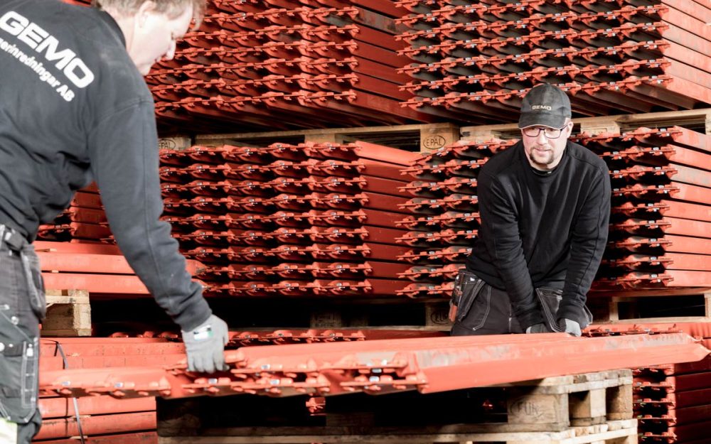 Demontering av pallställ