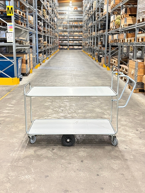 Plockvagn med stege och stödhjul