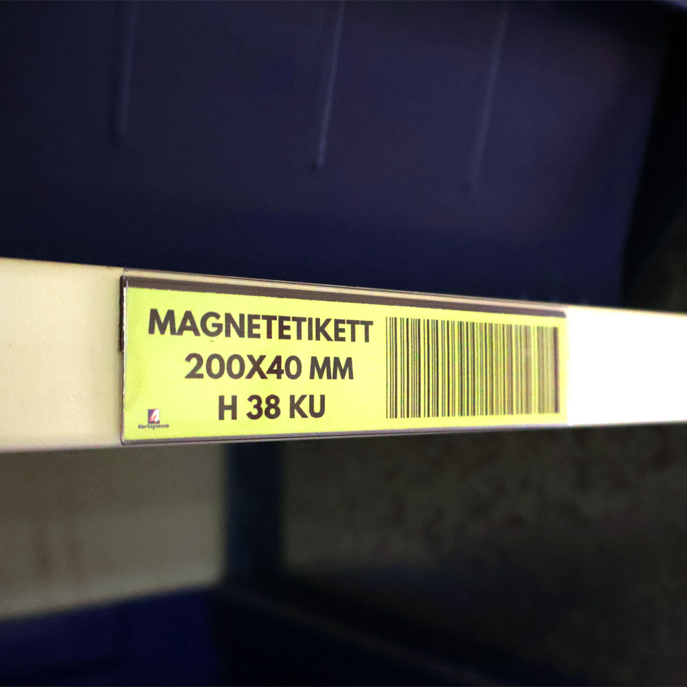 etiketthållare för hyllställ