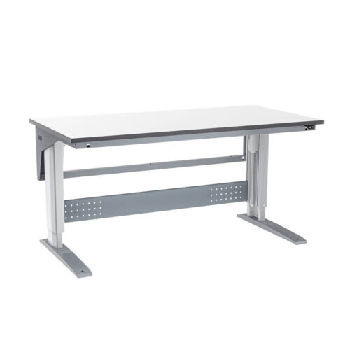 Arbetsbord W300 Elektriskt 1600x800 mm Grå Laminat